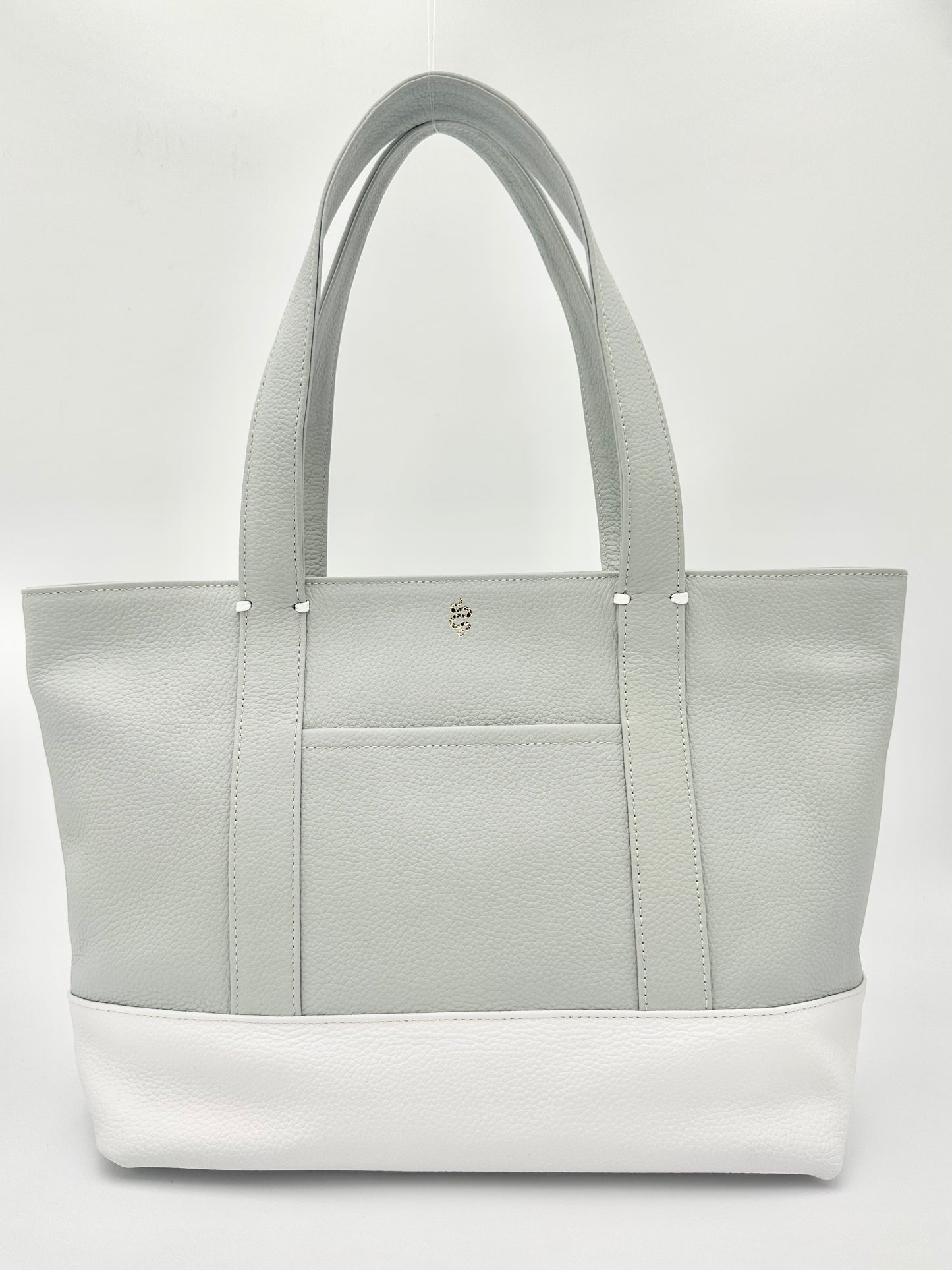 Large Carolyn Tote - Grey Cloud with Snow Base