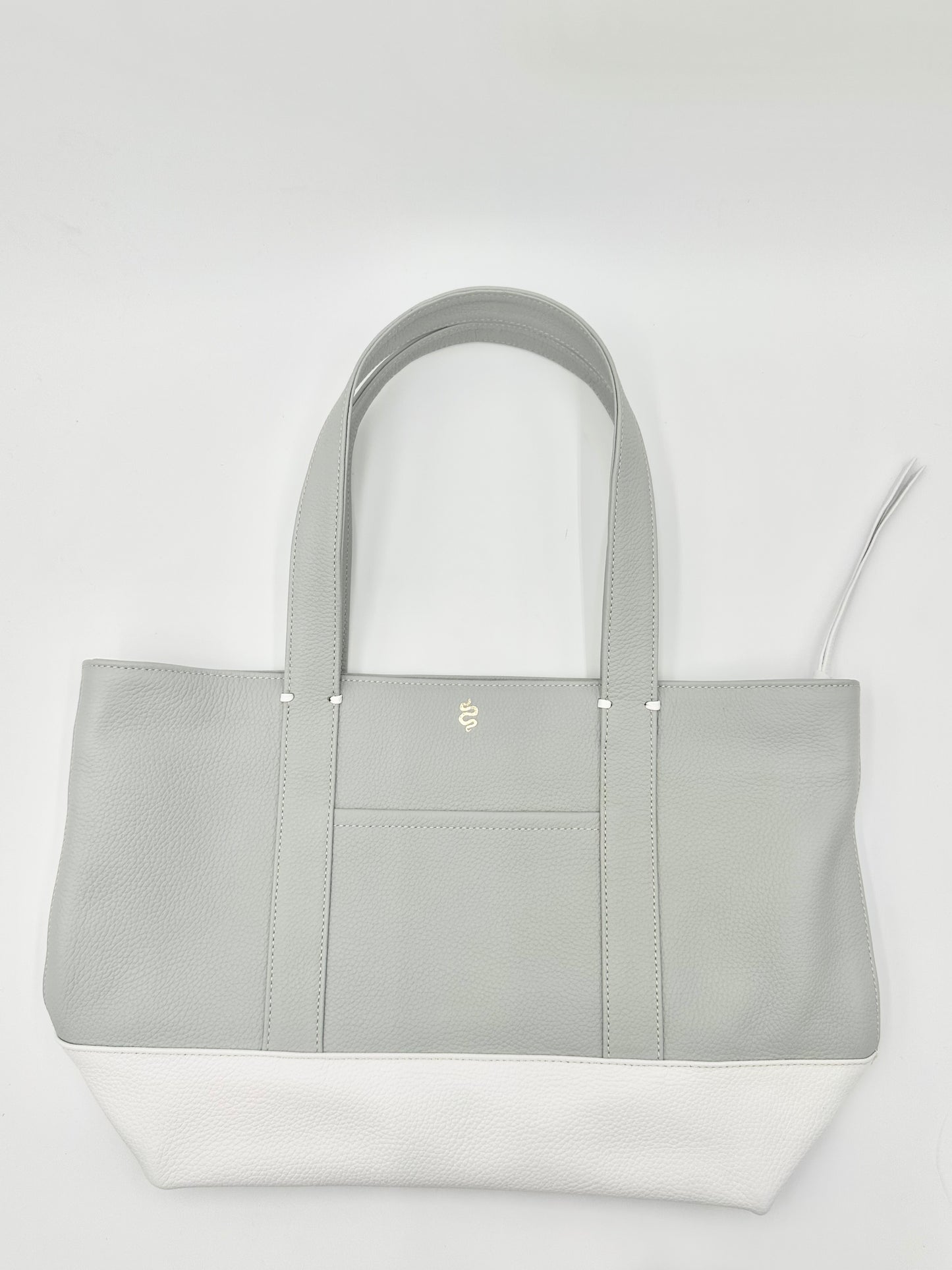 Large Carolyn Tote - Grey Cloud with Snow Base