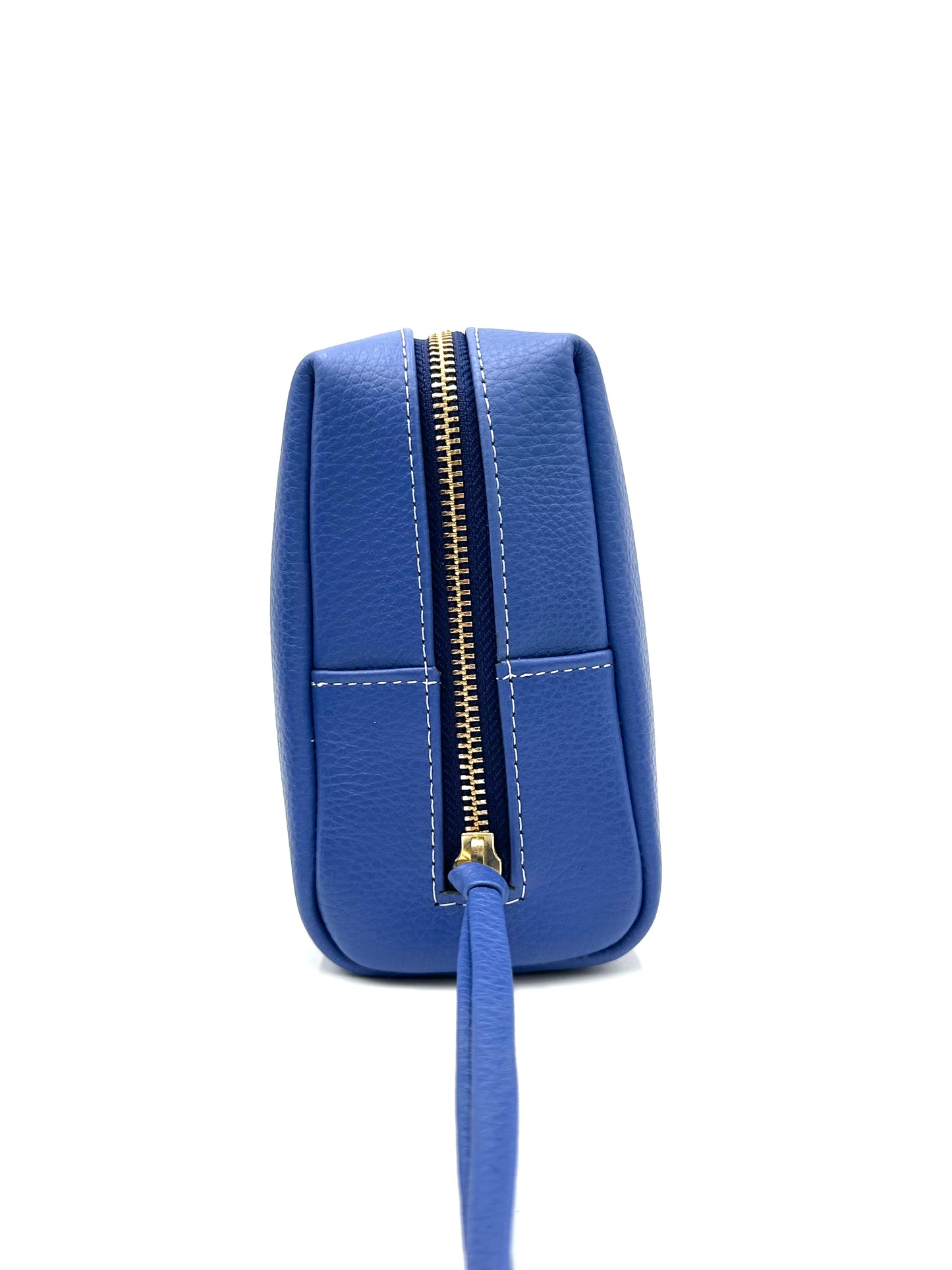 Large Accessories Bag in Sapphire with a Silver Interior