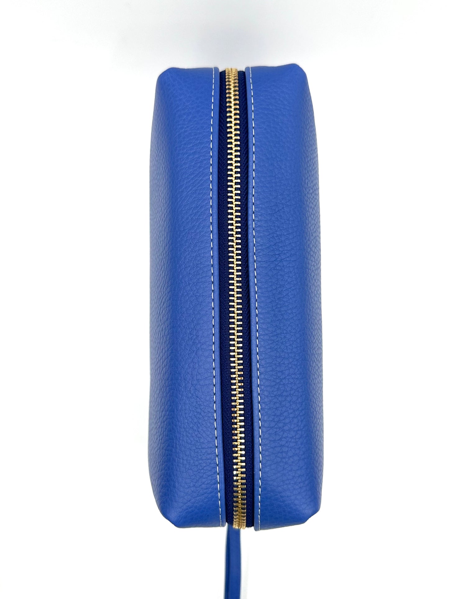 Large Accessories Bag in Sapphire with a Silver Interior