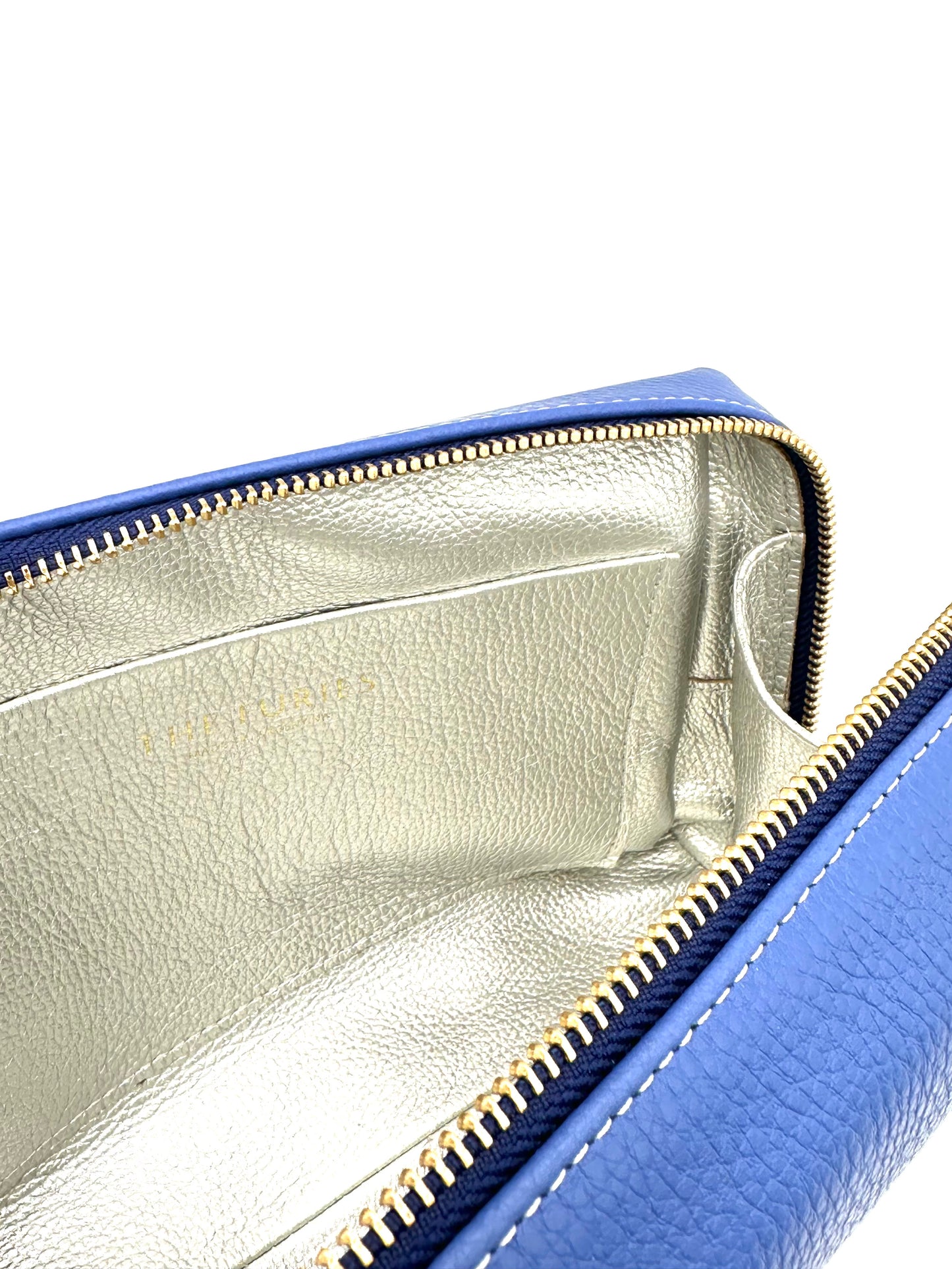 Large Accessories Bag in Sapphire with a Silver Interior