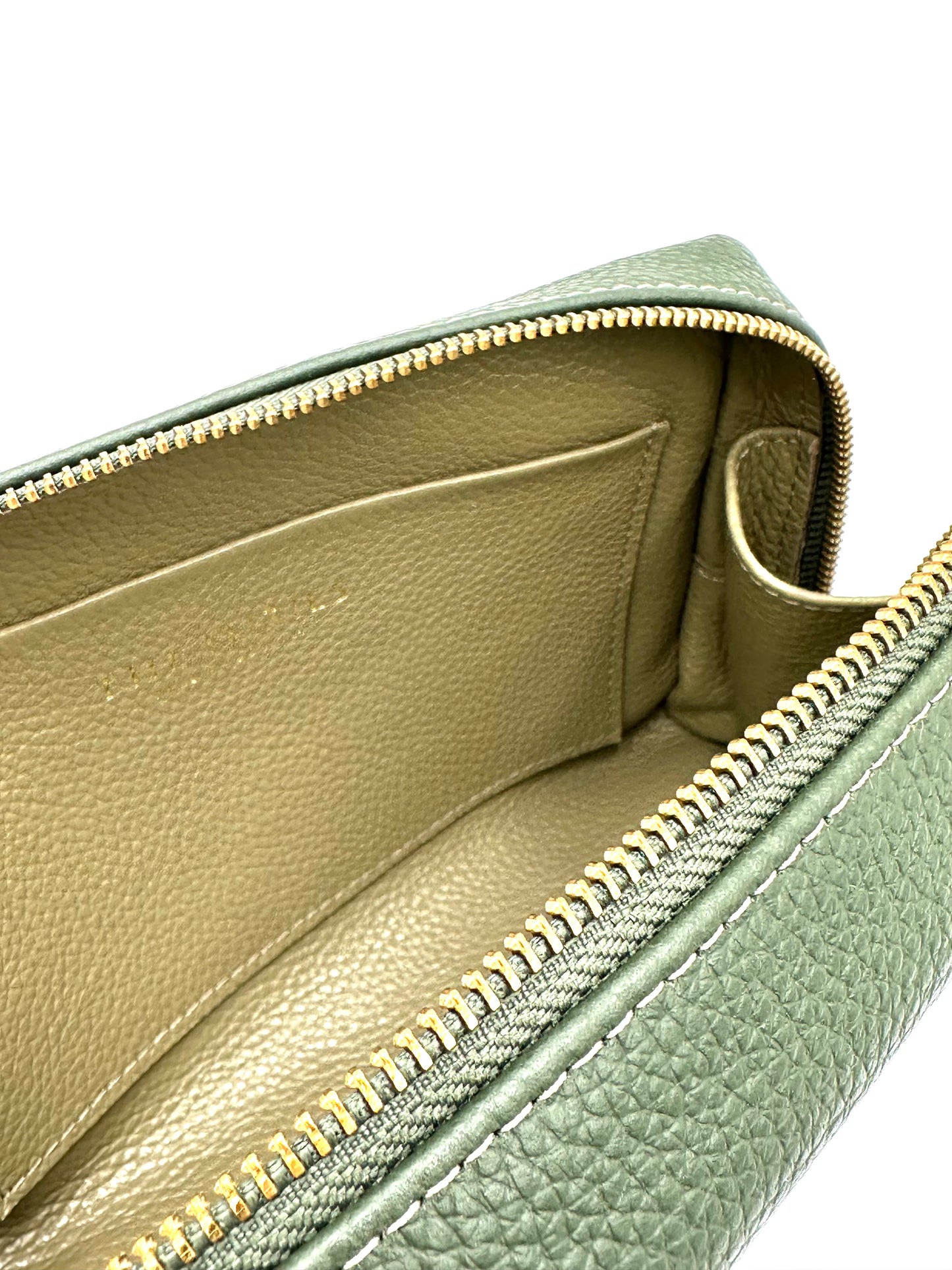 Large Accessories Bag in Holly Green with a Lichen Interior