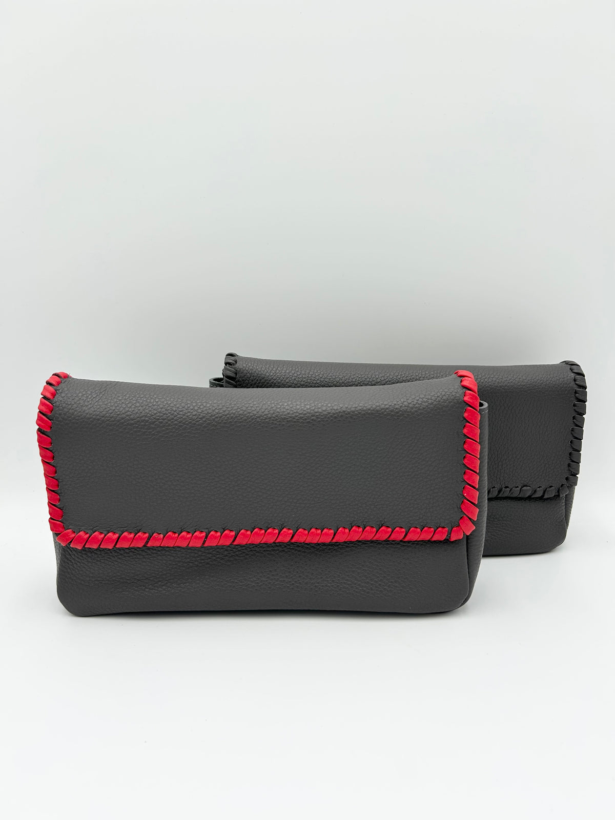 Emmanuelle Flap Bag - Anthracite with Anthracite Lacing