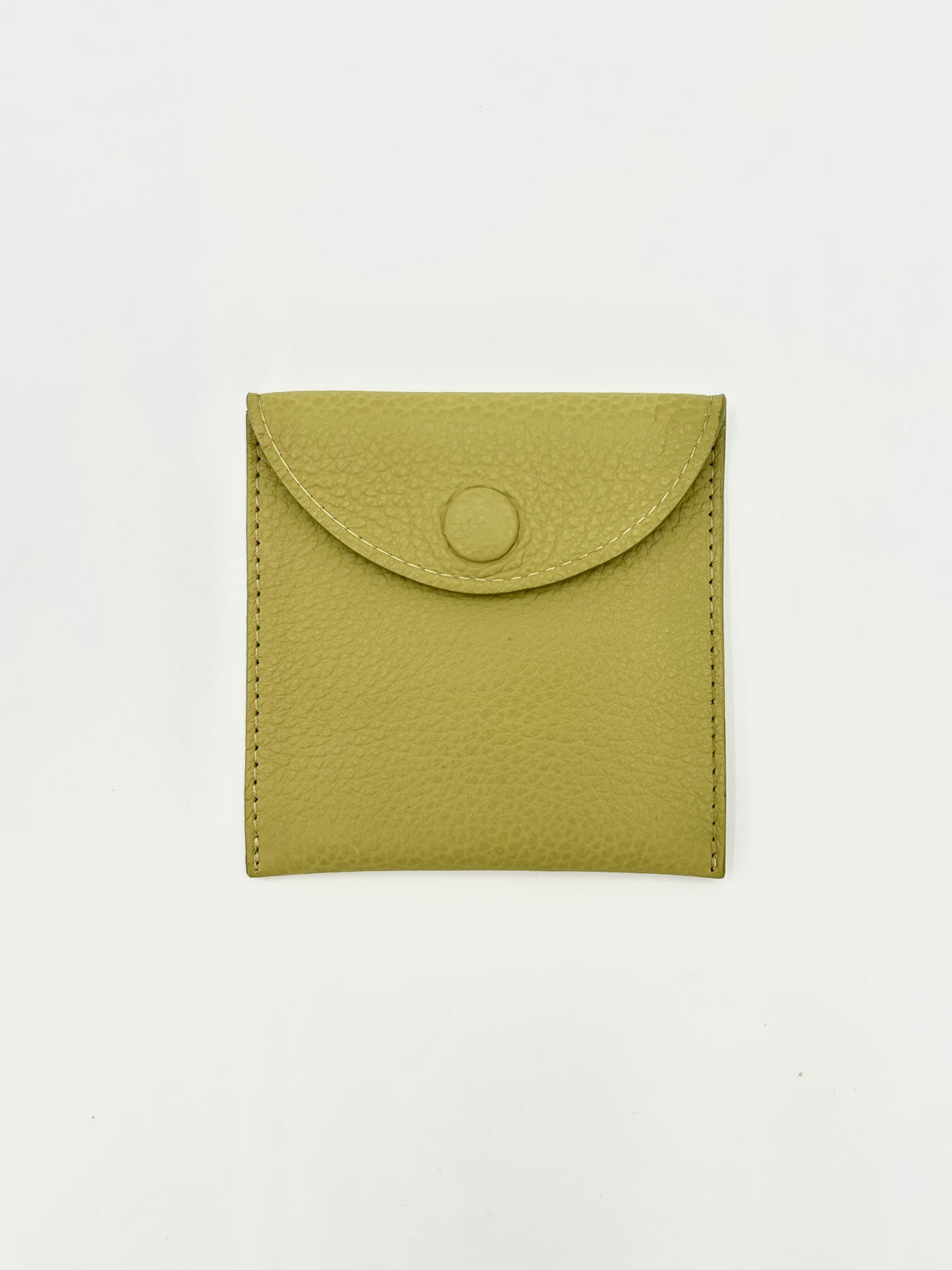 Small Leather Envelope in Citrus Yellow with a Sapphire Lining