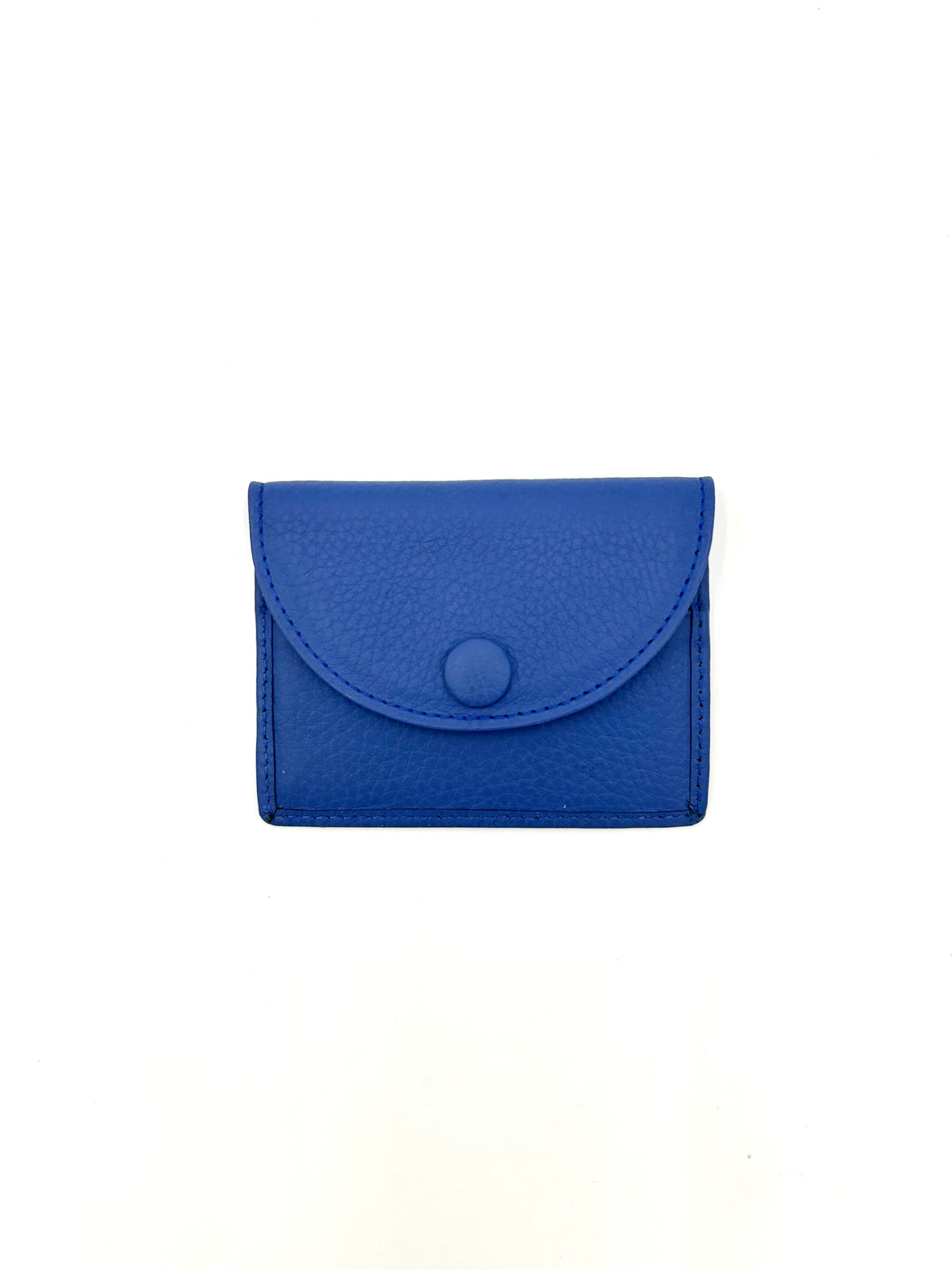 Card Case with Flap in Sapphire with a Verdeen Interior