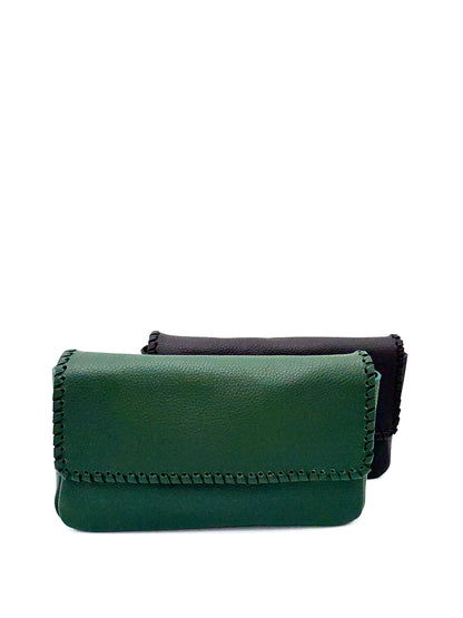 Emmanuelle Flap Bag - Holly Green with Holly Green Lacing