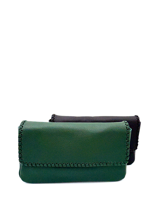 Emmanuelle Flap Bag - Holly Green with Holly Green Lacing
