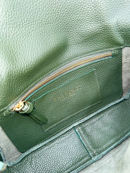 Emmanuelle Flap Bag - Holly Green with Holly Green Lacing