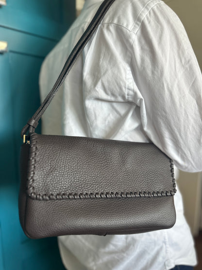 Emmanuelle Flap Bag - Espresso with Espresso Lacing