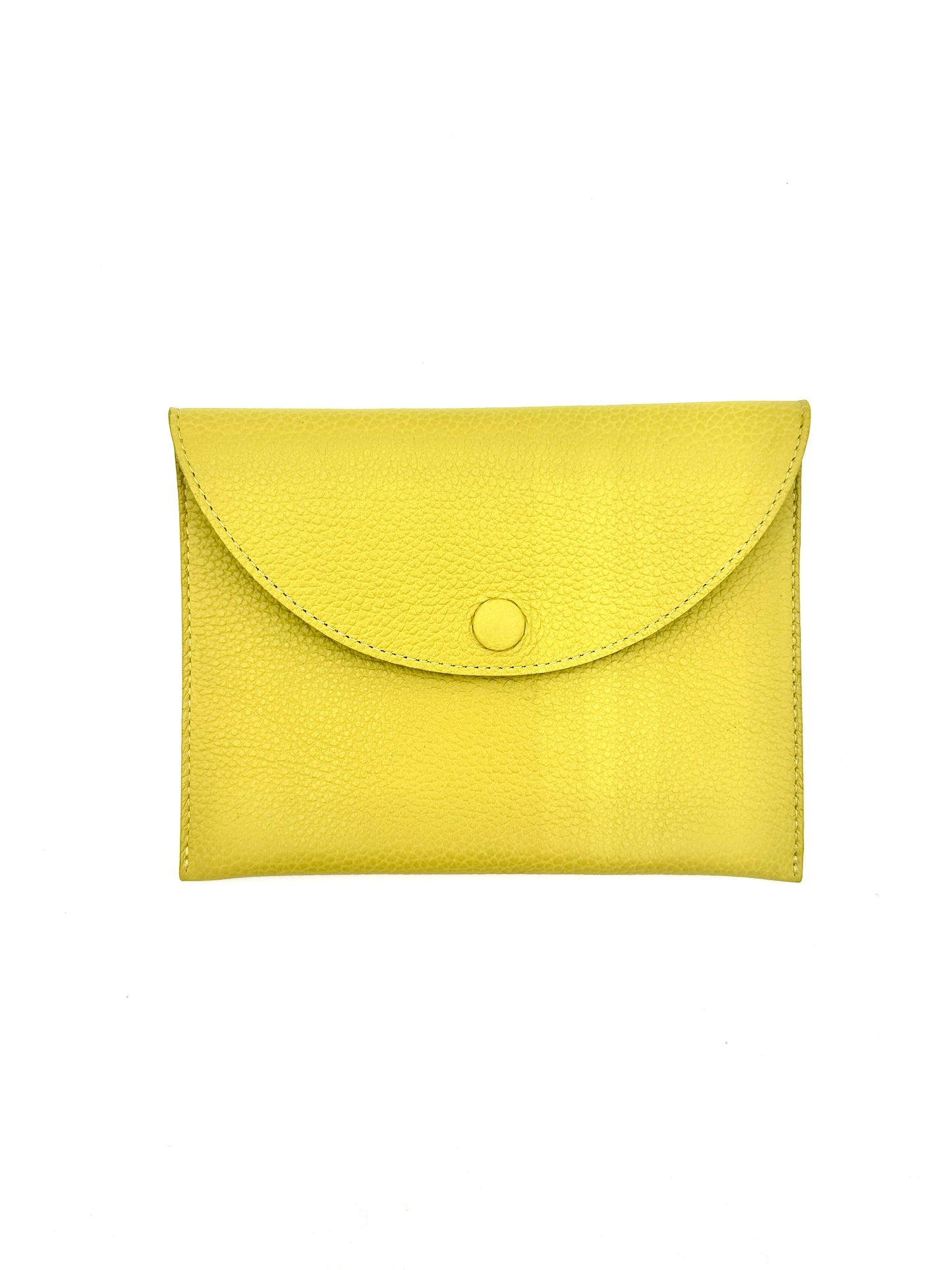 Large Leather Envelope in Verdeen with a Sapphire Lining