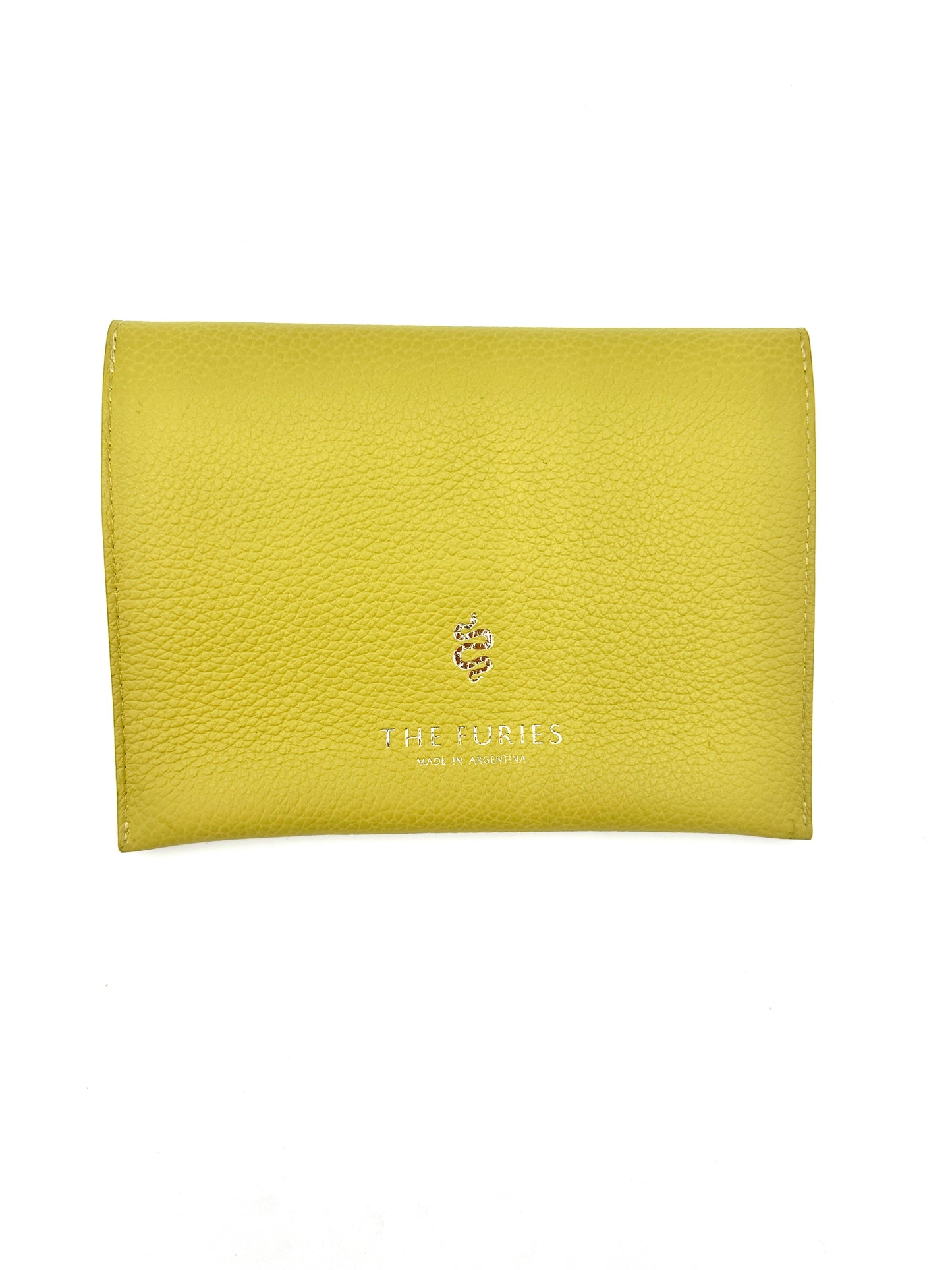 Large Leather Envelope in Verdeen with a Sapphire Lining