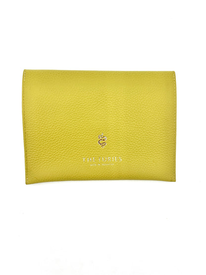 Large Leather Envelope in Verdeen with a Sapphire Lining