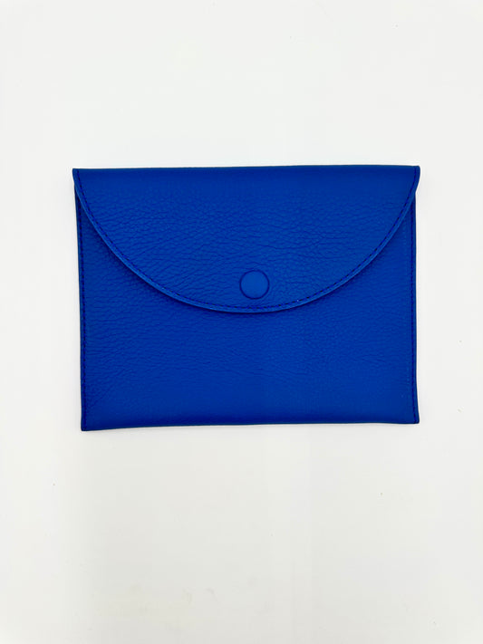 Large Leather Envelope in Sapphire with a Verdeen Interior