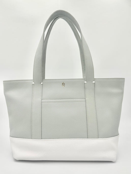 Large Carolyn Tote - Grey Cloud with Snow Base