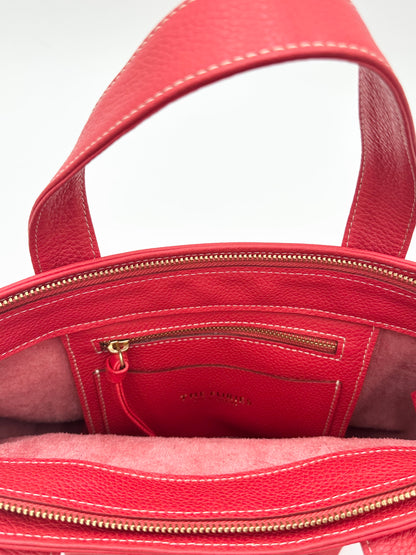Small Carolyn Tote in Lipstick Red