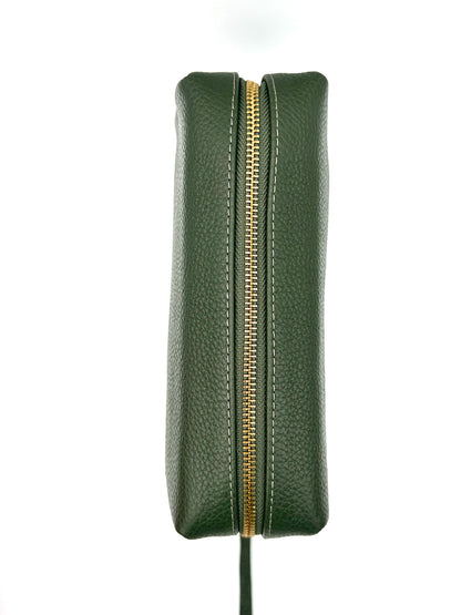 Large Accessories Bag in Holly Green with a Lichen Interior