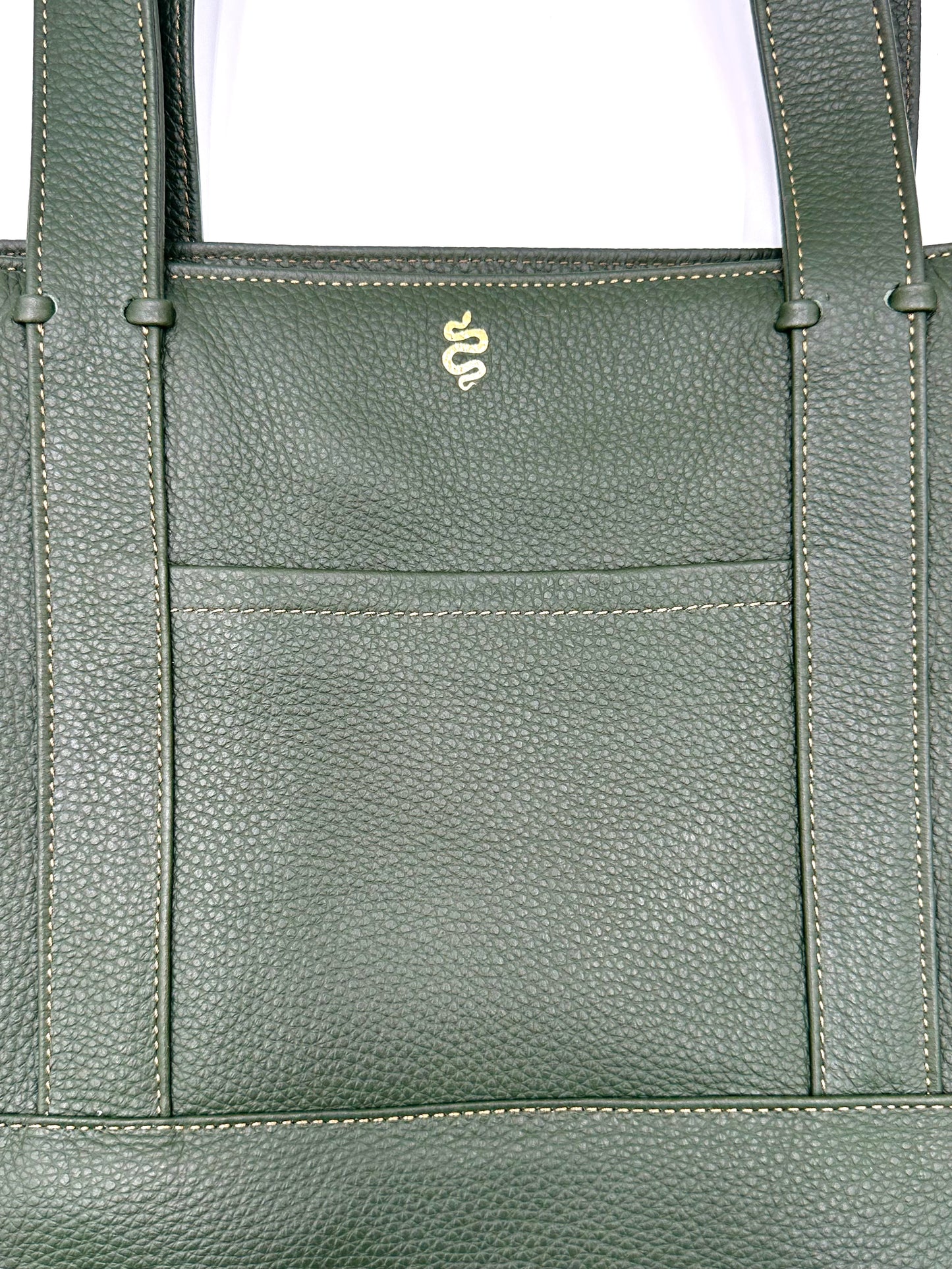 Large Carolyn Tote in Holly Green
