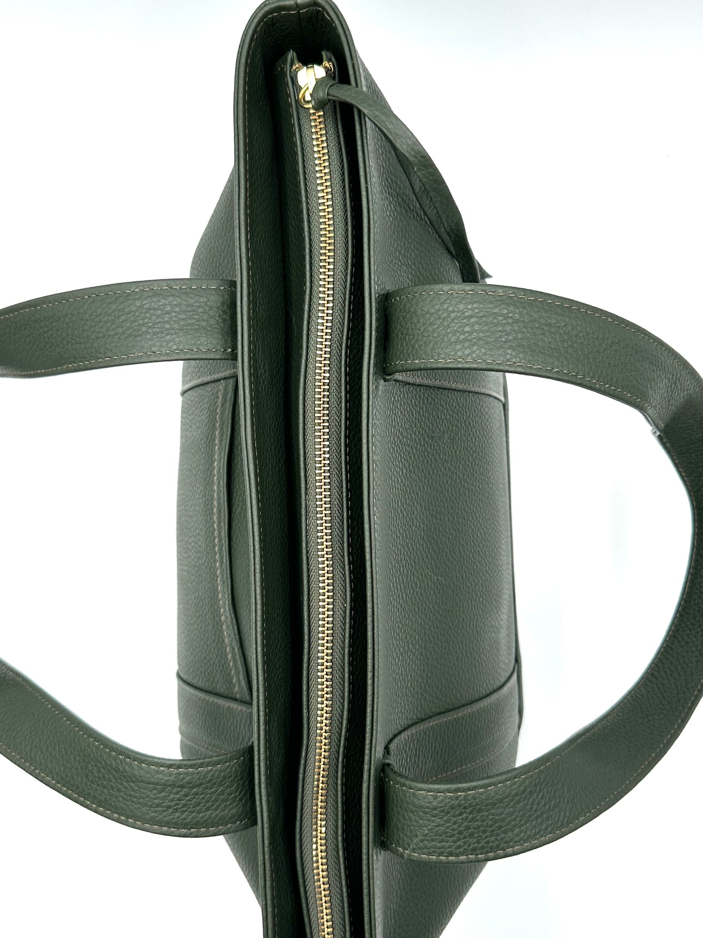 Large Carolyn Tote in Holly Green