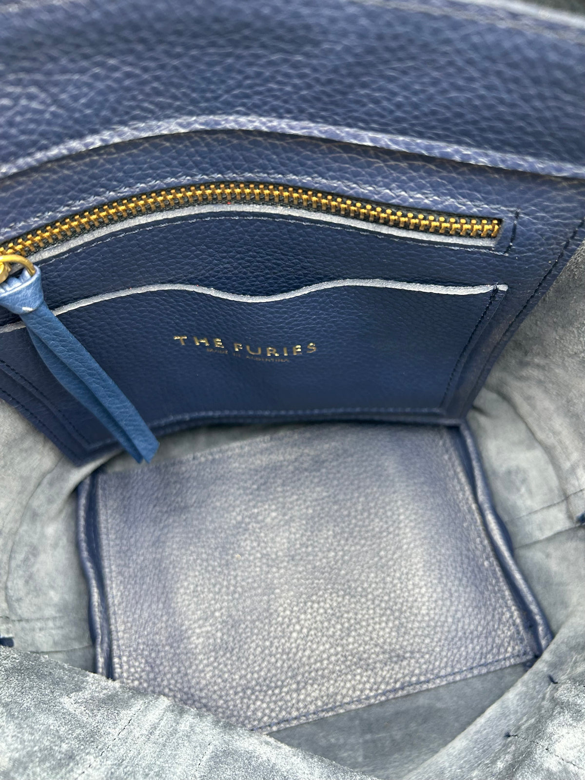 Small Carolyn Tote in Navy