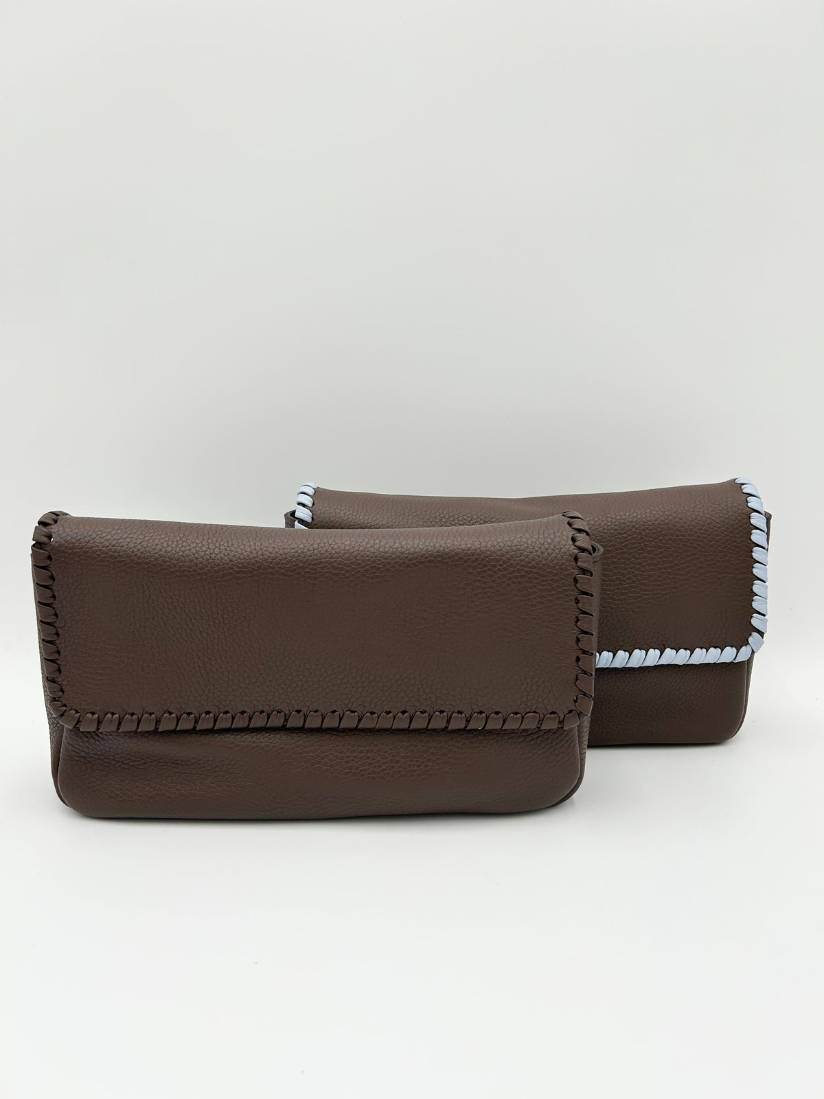 Emmanuelle Flap Bag - Chocolate with Chocolate Lacing