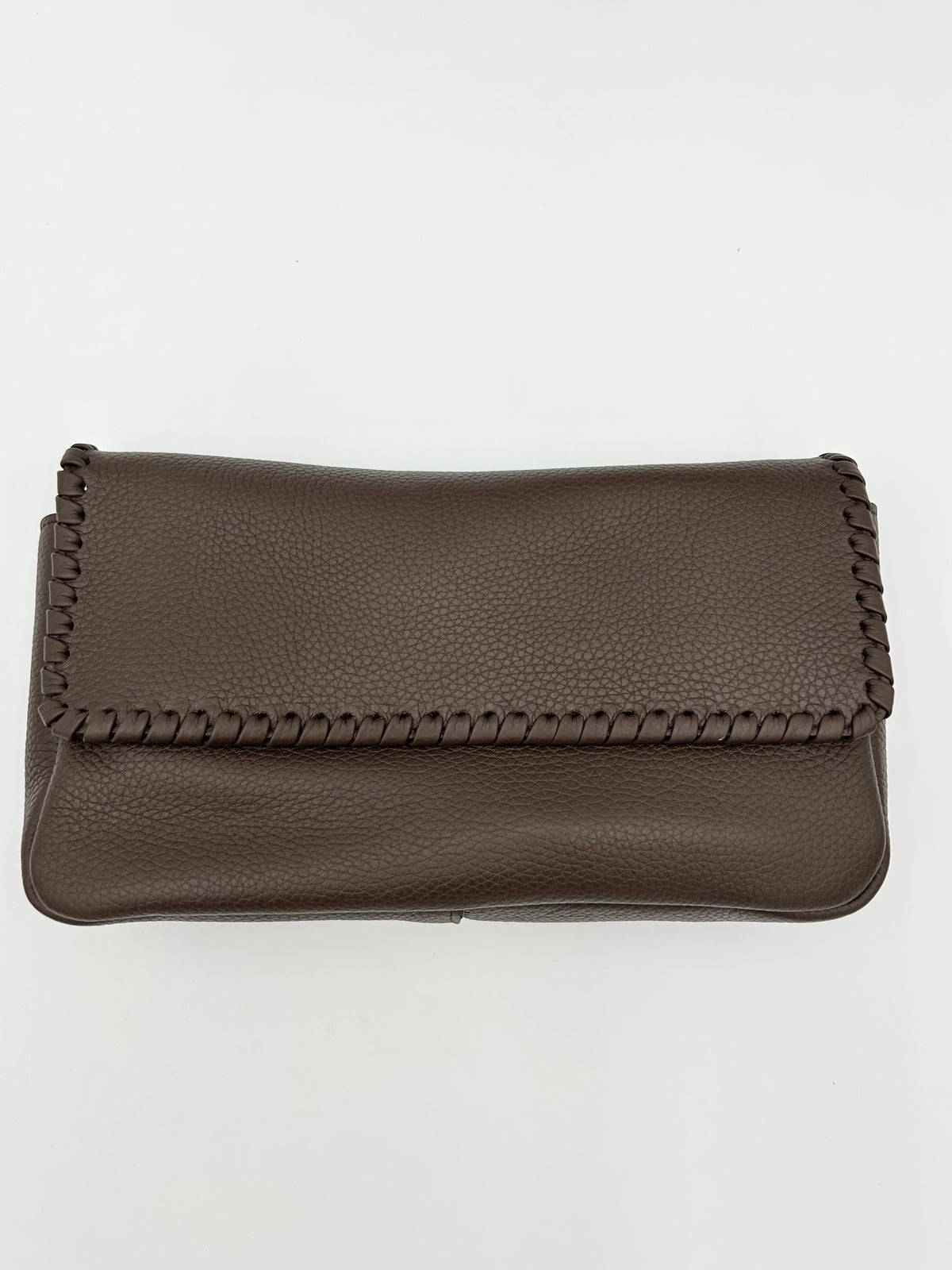 Emmanuelle Flap Bag - Chocolate with Chocolate Lacing