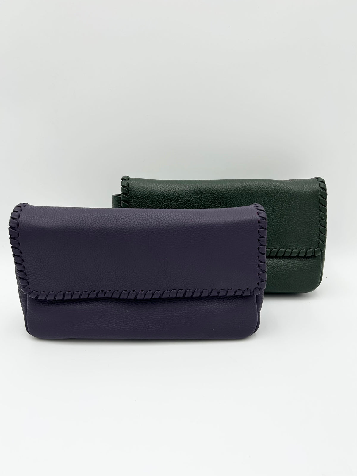 Emmanuelle Flap Bag - Eggplant with Eggplant Lacing