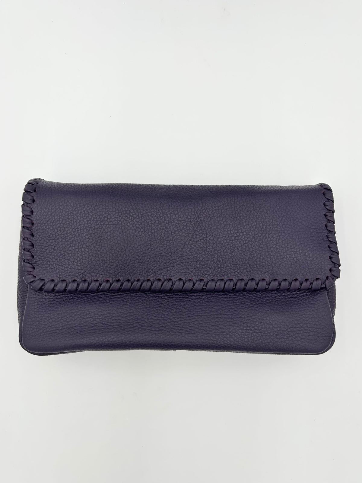 Emmanuelle Flap Bag - Eggplant with Eggplant Lacing