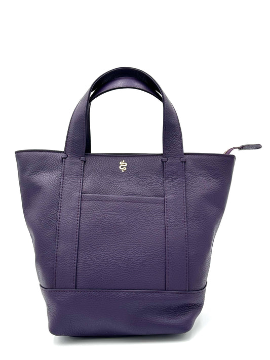 Small Carolyn Tote in Eggplant