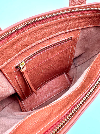 Small Carolyn Tote in Terracotta