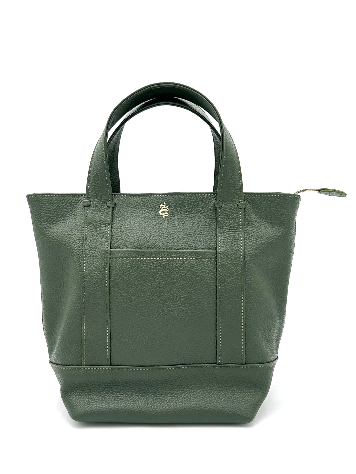 Small Carolyn Tote in Holly Green