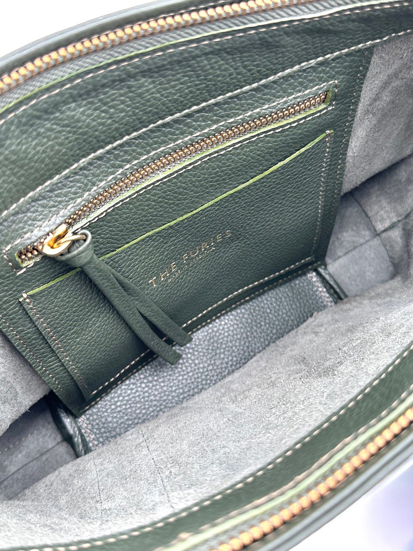 Small Carolyn Tote in Holly Green