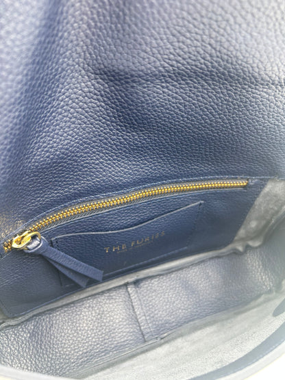 Emmanuelle Flap Bag - Navy with Black Lacing