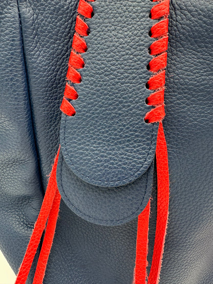 Talitha in Navy with Red Lacing