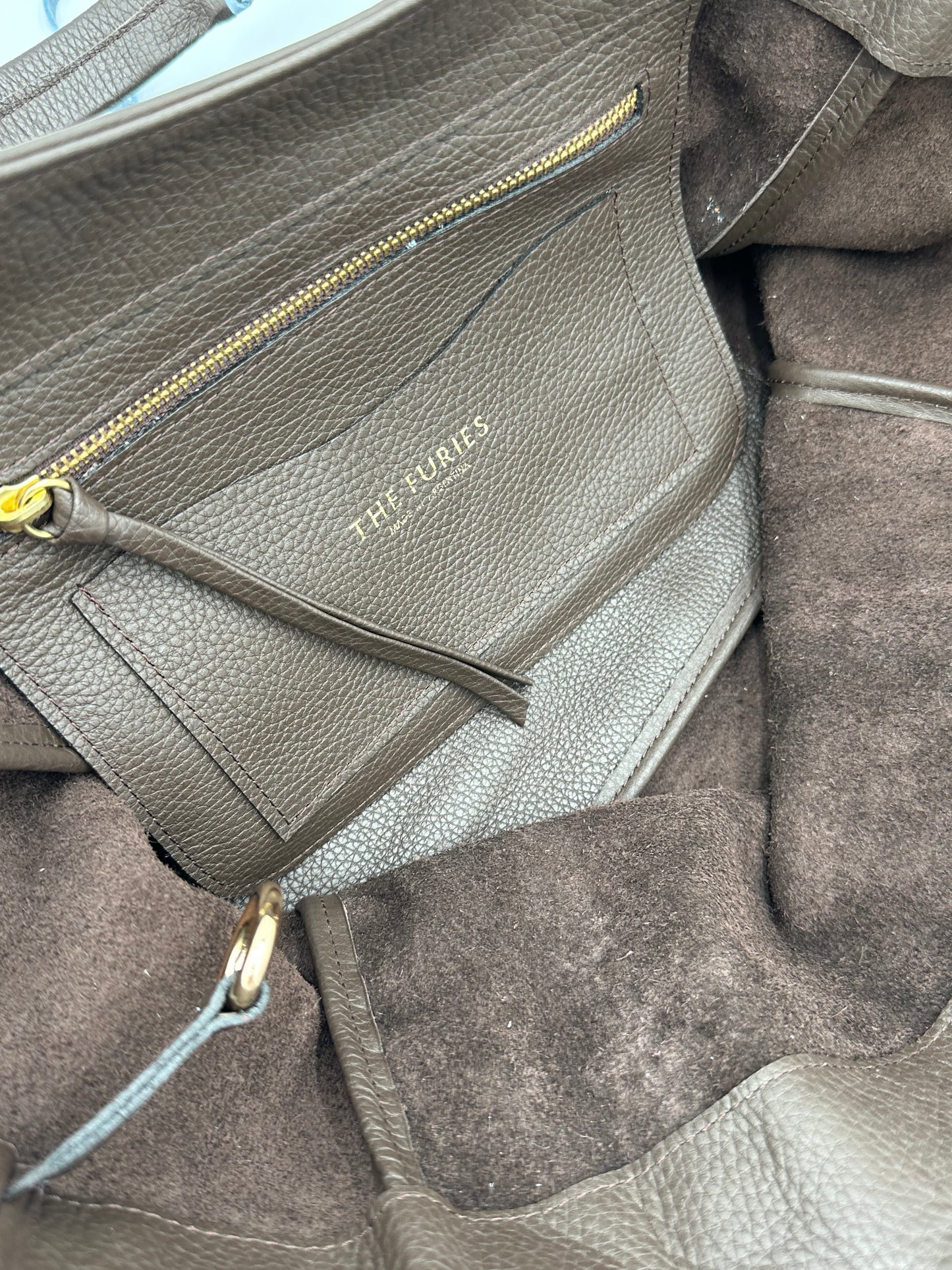 Talitha in Espresso with Sky Blue Lacing