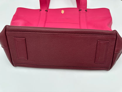 Large Carolyn Tote in  Raspberry with Claret Base