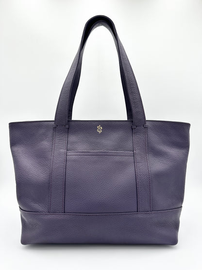 Large Carolyn Tote in Eggplant