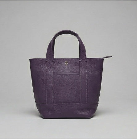 Small Carolyn Tote in Eggplant