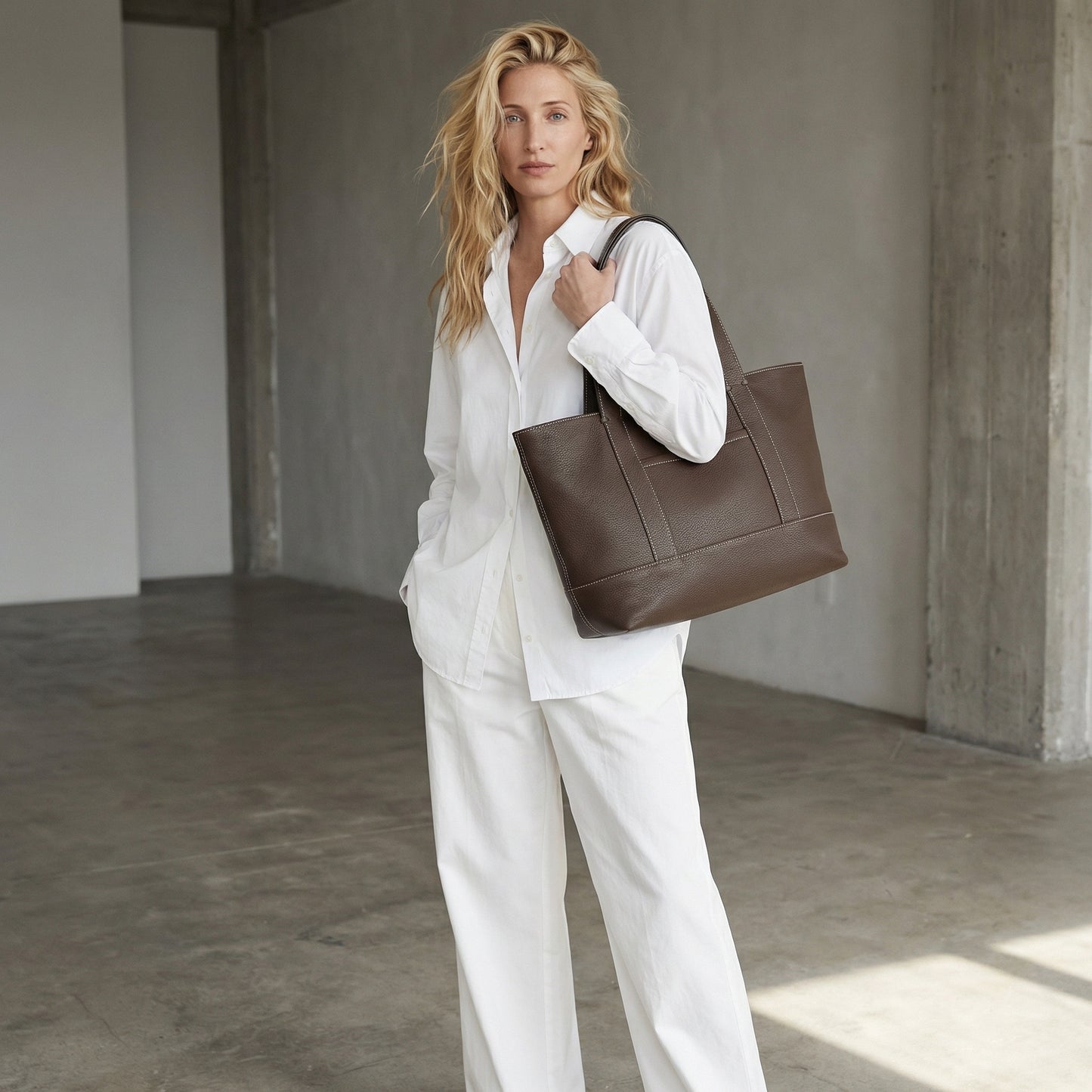 Large Carolyn Tote in Espresso